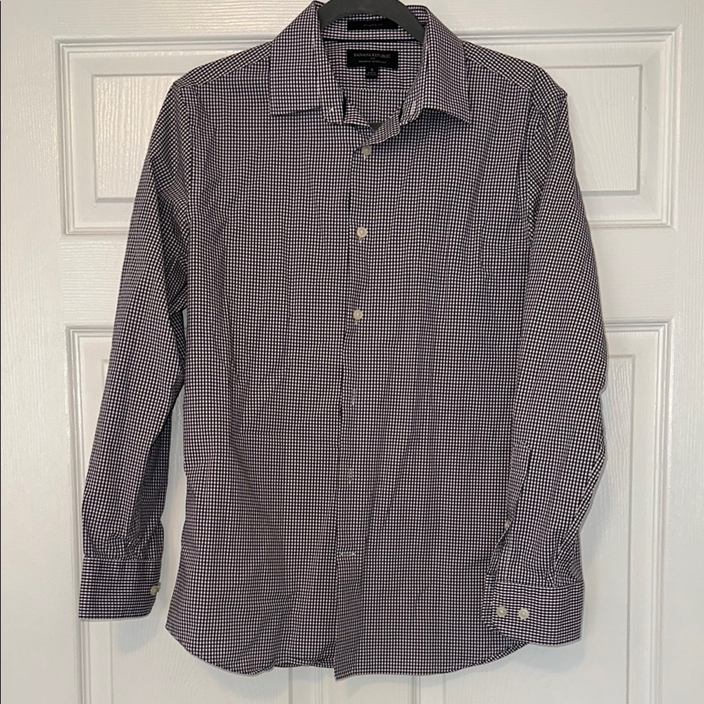 Men's Black and White Checkered Shirt